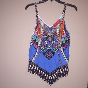 Bright multicolor summer top